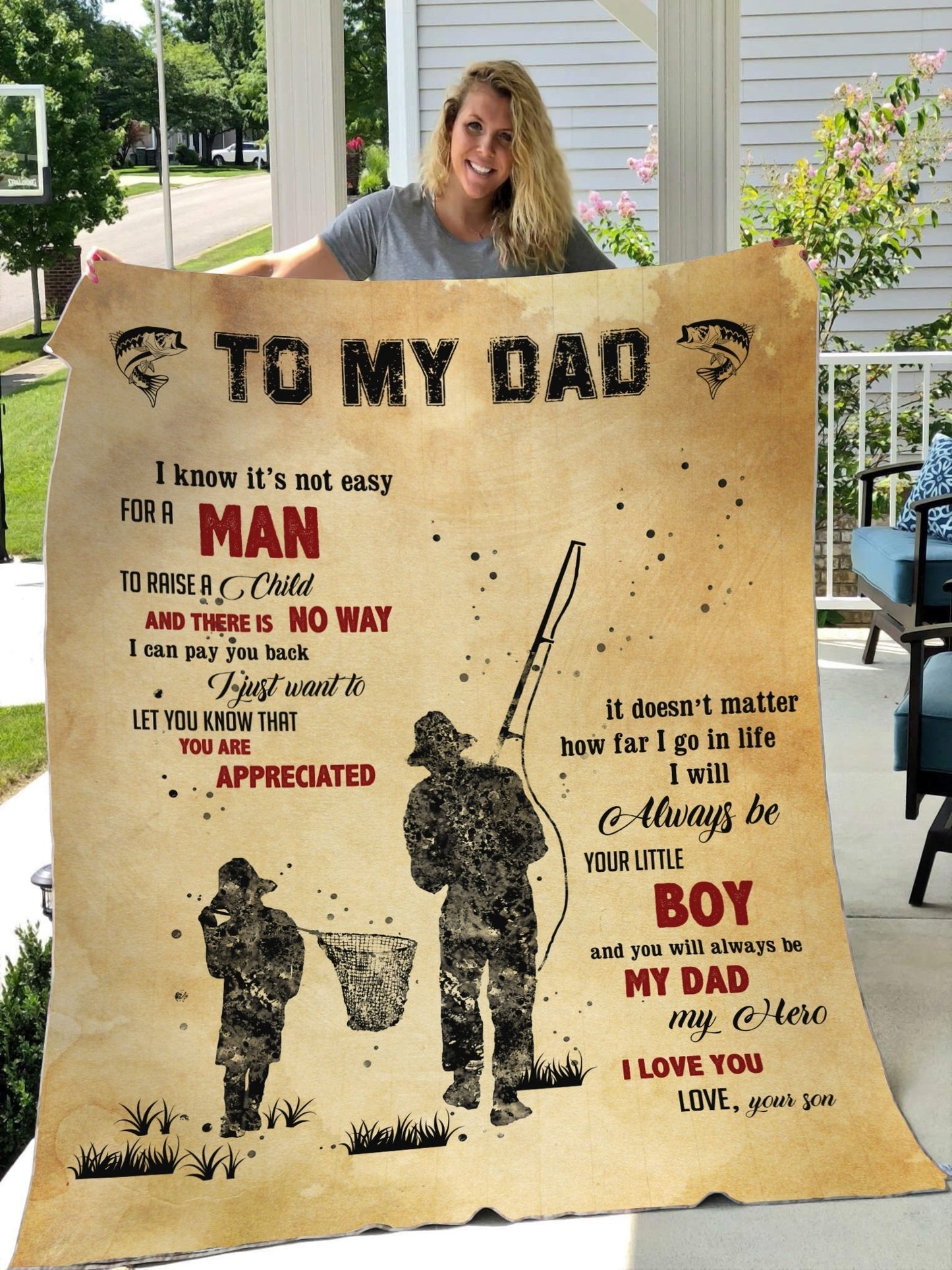To my Dad best fishing buddy Blanket