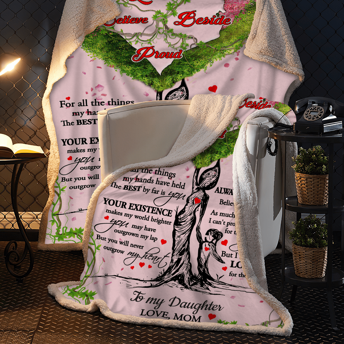 To My Daughter From Mom - Premium Blanket