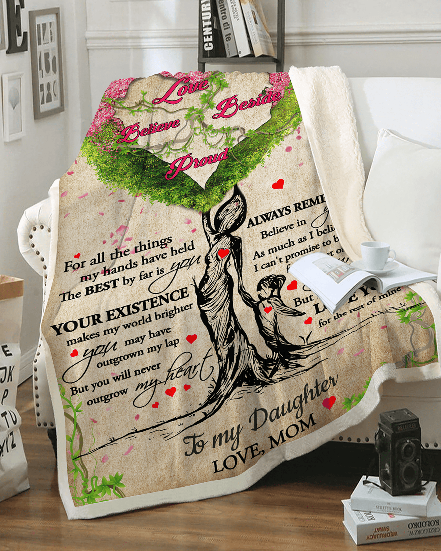 To My Daughter From Mom - Premium Blanket