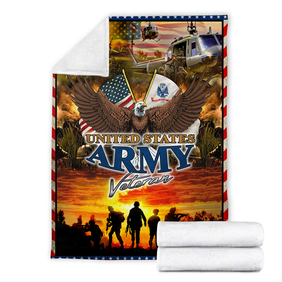US Army Veteran 3D All Over Printed Blanket