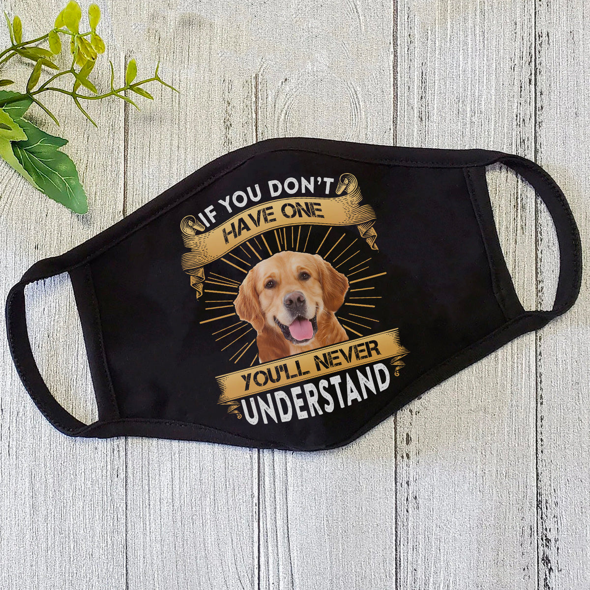 Golden Retriever Dog Face Mask DL