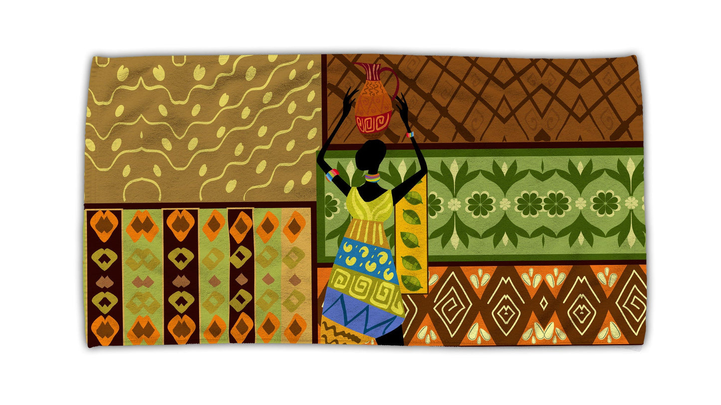 African Girl No 8 Summer Beach Towel NTN10072104