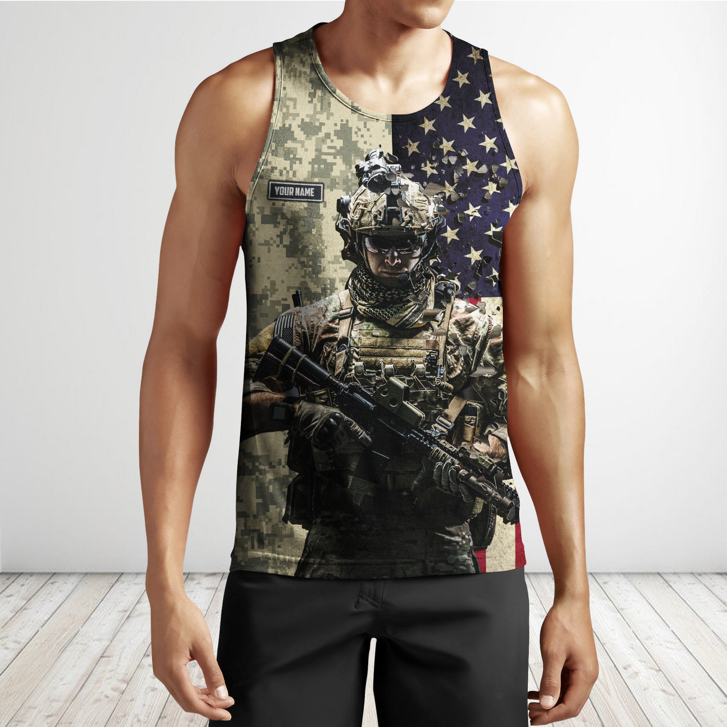 Army Customize Name 3D All Over Printed Shirts MH18112005