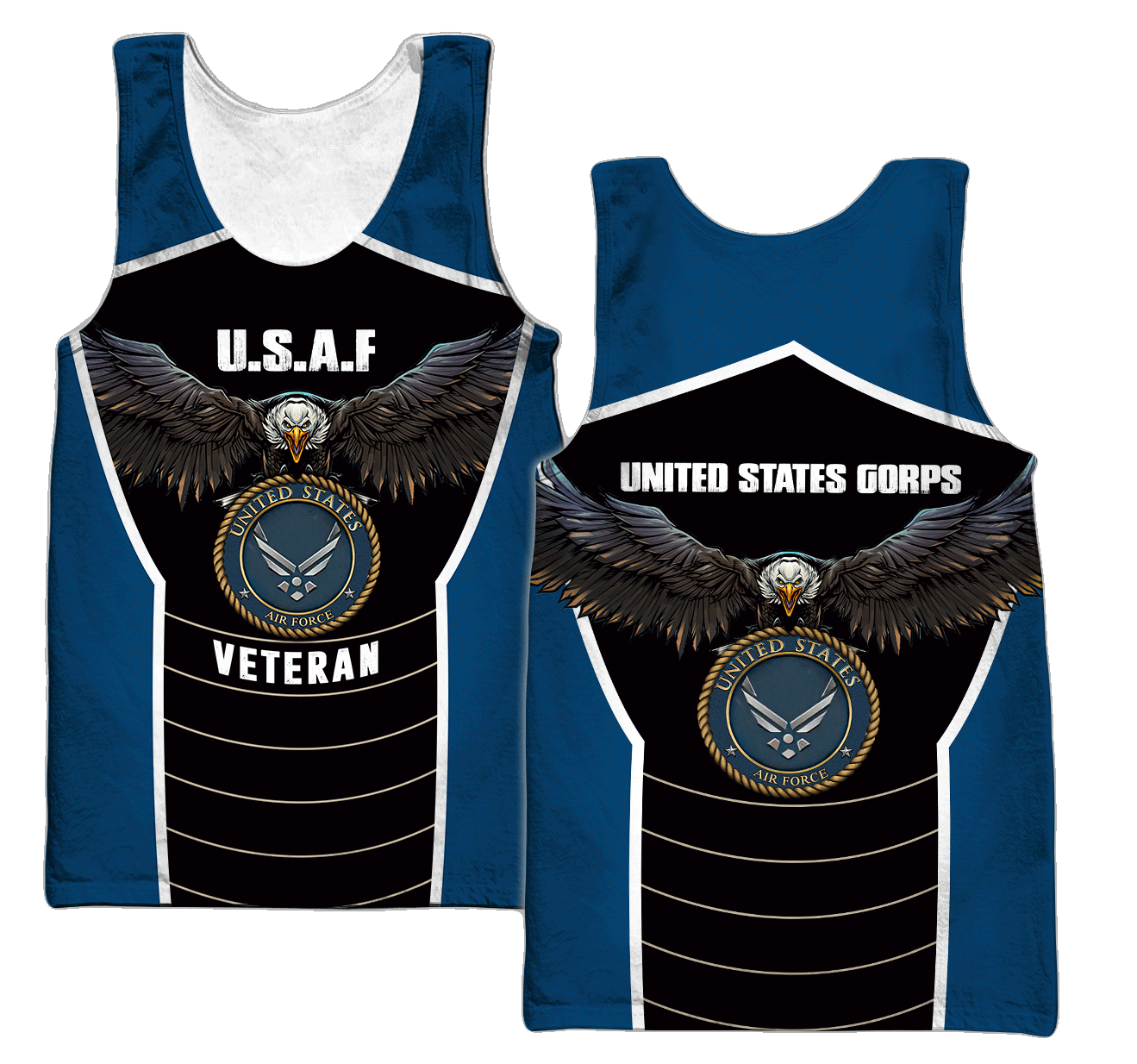 U.S Airforce veteran Eagle Pride design 3d print shirts Proud Military
