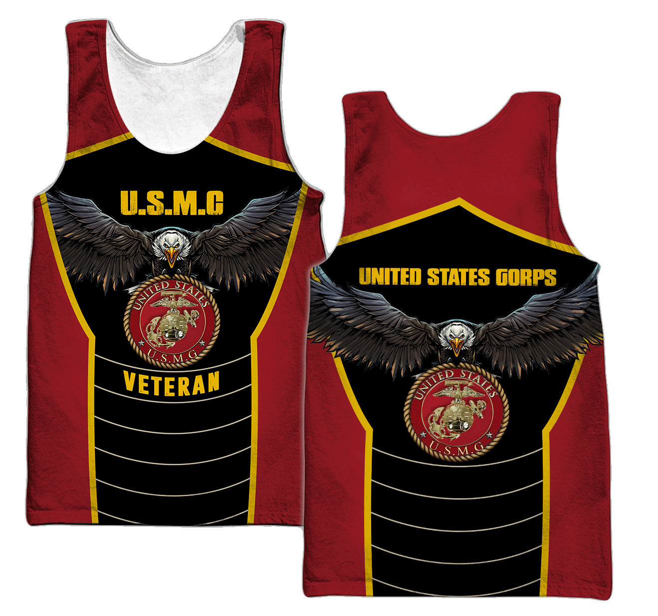 U.S Marine Corps veteran Eagle Pride design 3d print shirts Proud Military