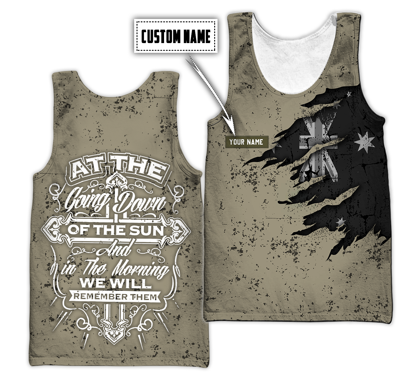 Tmarc Tee Custom name Australian Army Camo 3D Design Print Shirts