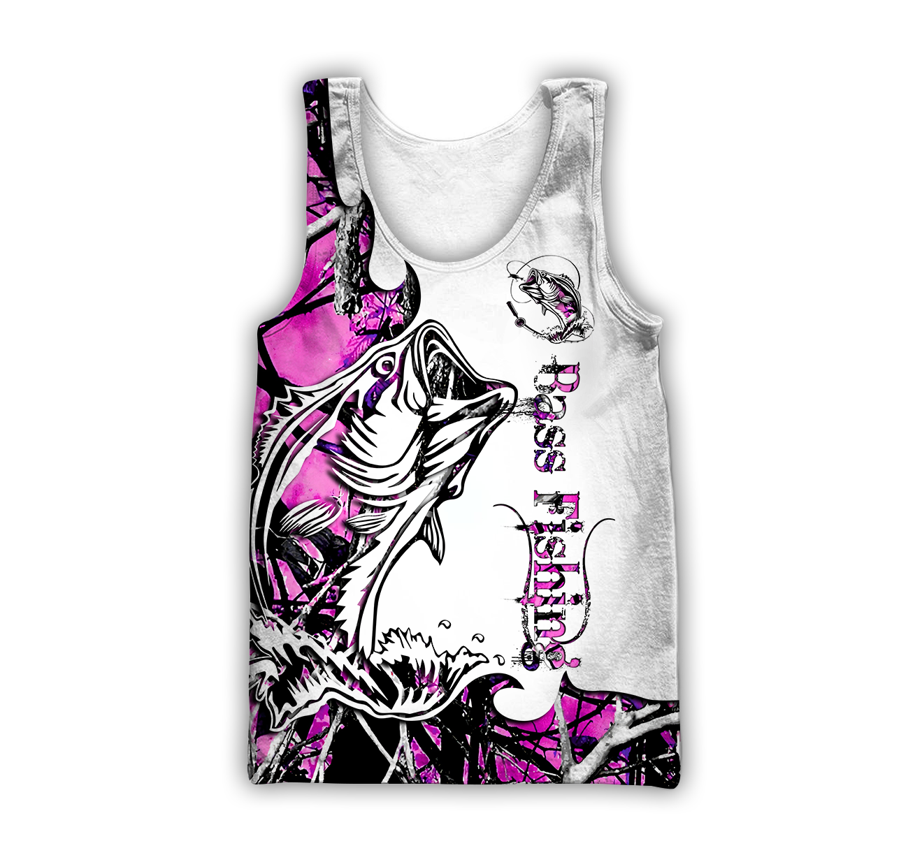 Bass Fishing Sport Country Girl Camo tattoo 3D shirts for men and women