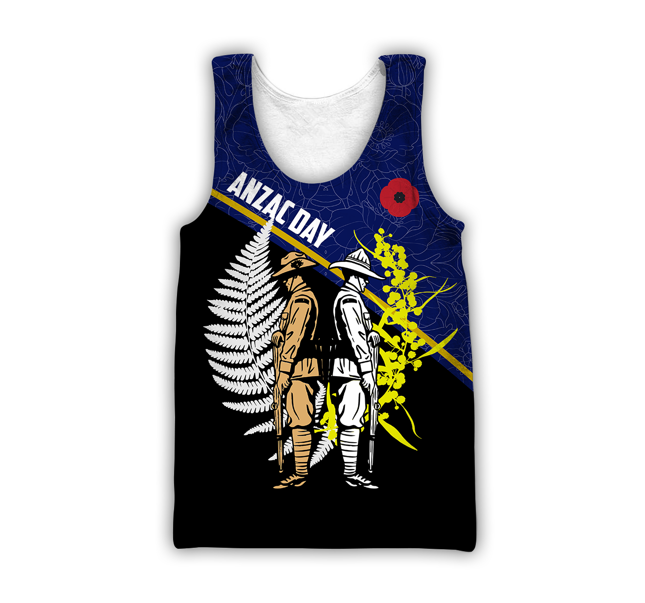 Tmarc Tee Anzac Day blue version Australia and Kiwi 3D print shirts