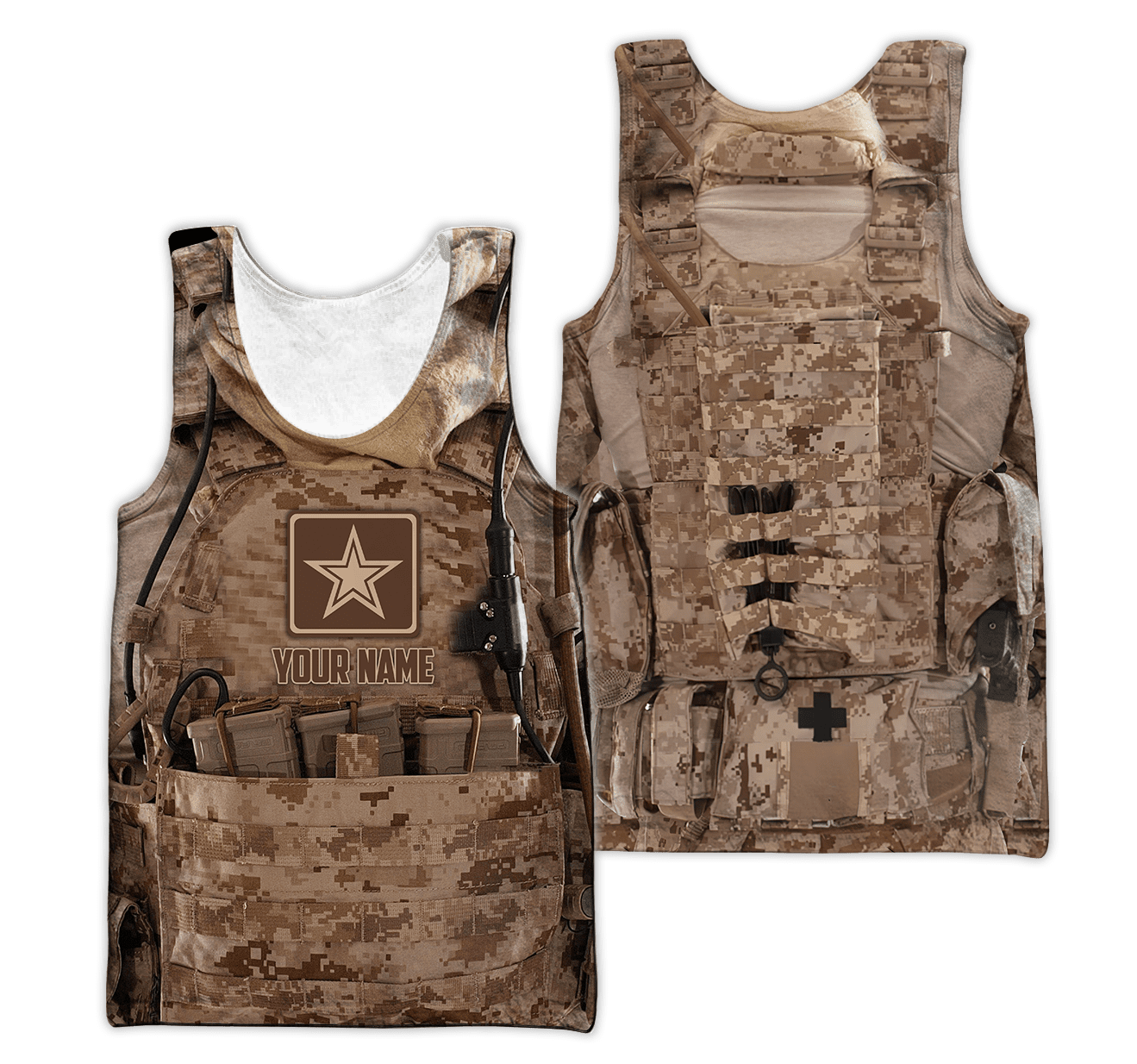 US Army Veteran Camo 3D All Over Printed