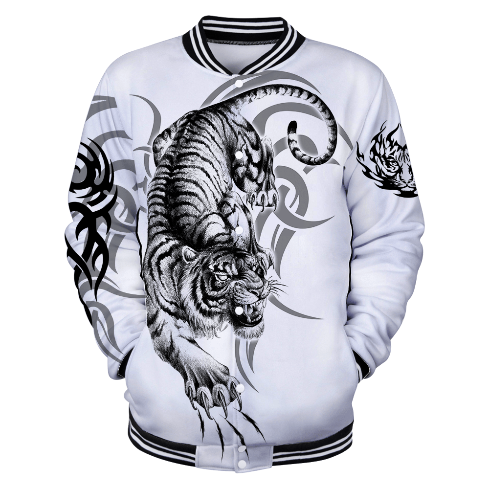 White Tiger Tattoo 3D All Over Printed Unisex Shirts