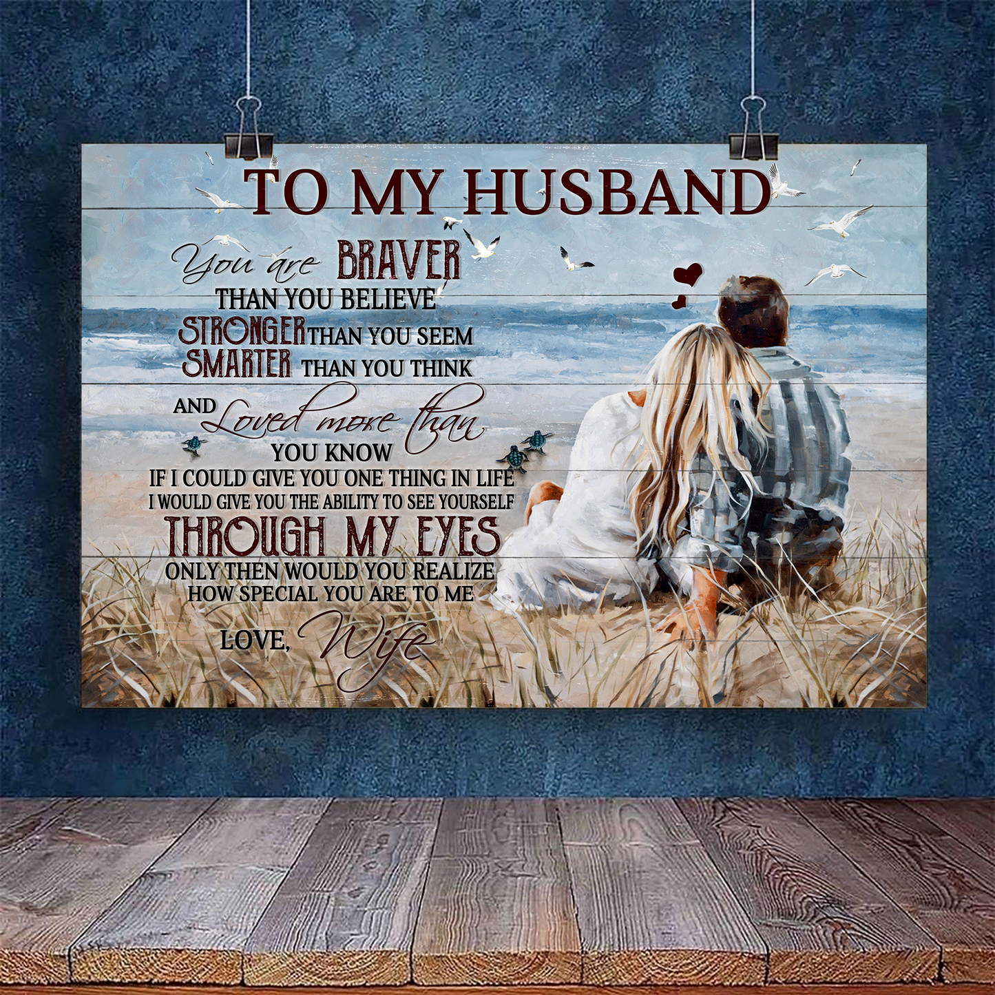 Canvas To My Husband - Wedding Aniversary- Valetine Gift for Husband XT