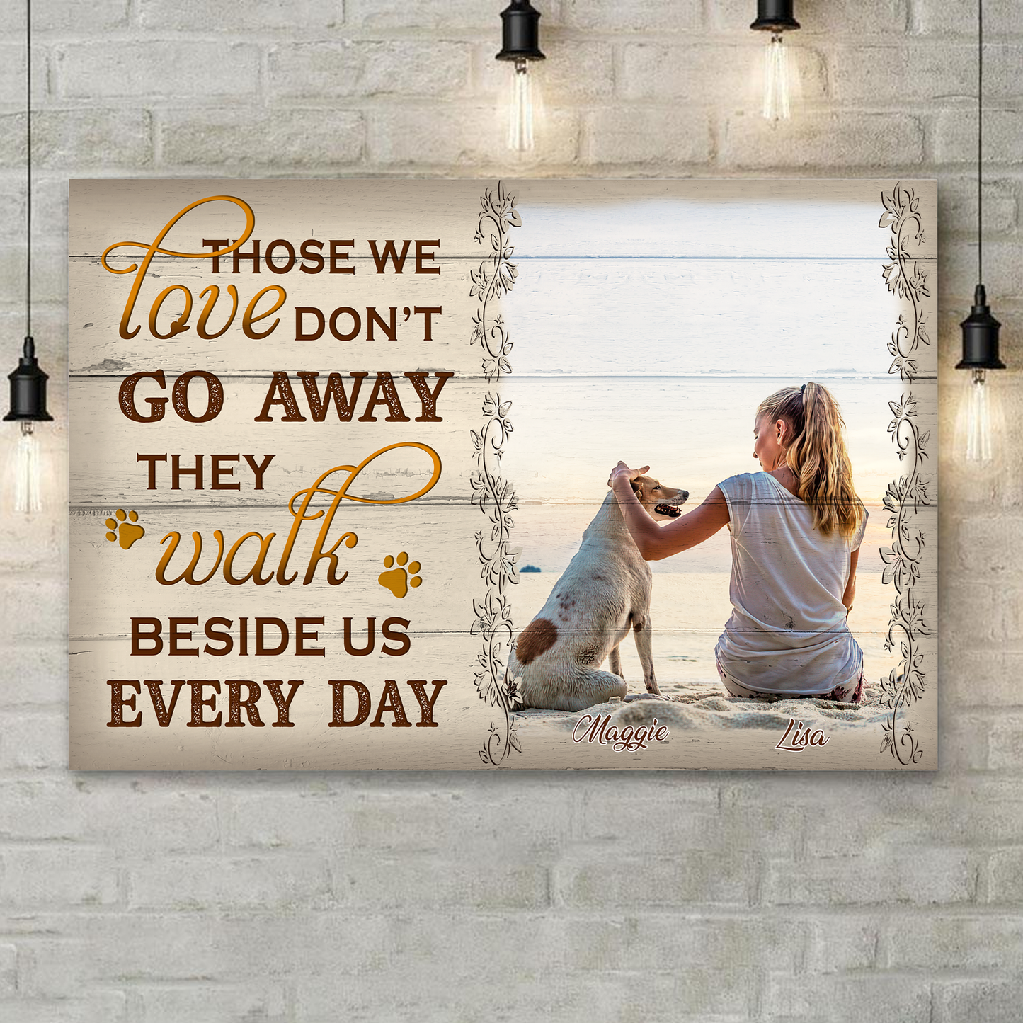 Those We Love Don't Go Away Canvas Poster Home Decor Best Gift For Dog Lovers