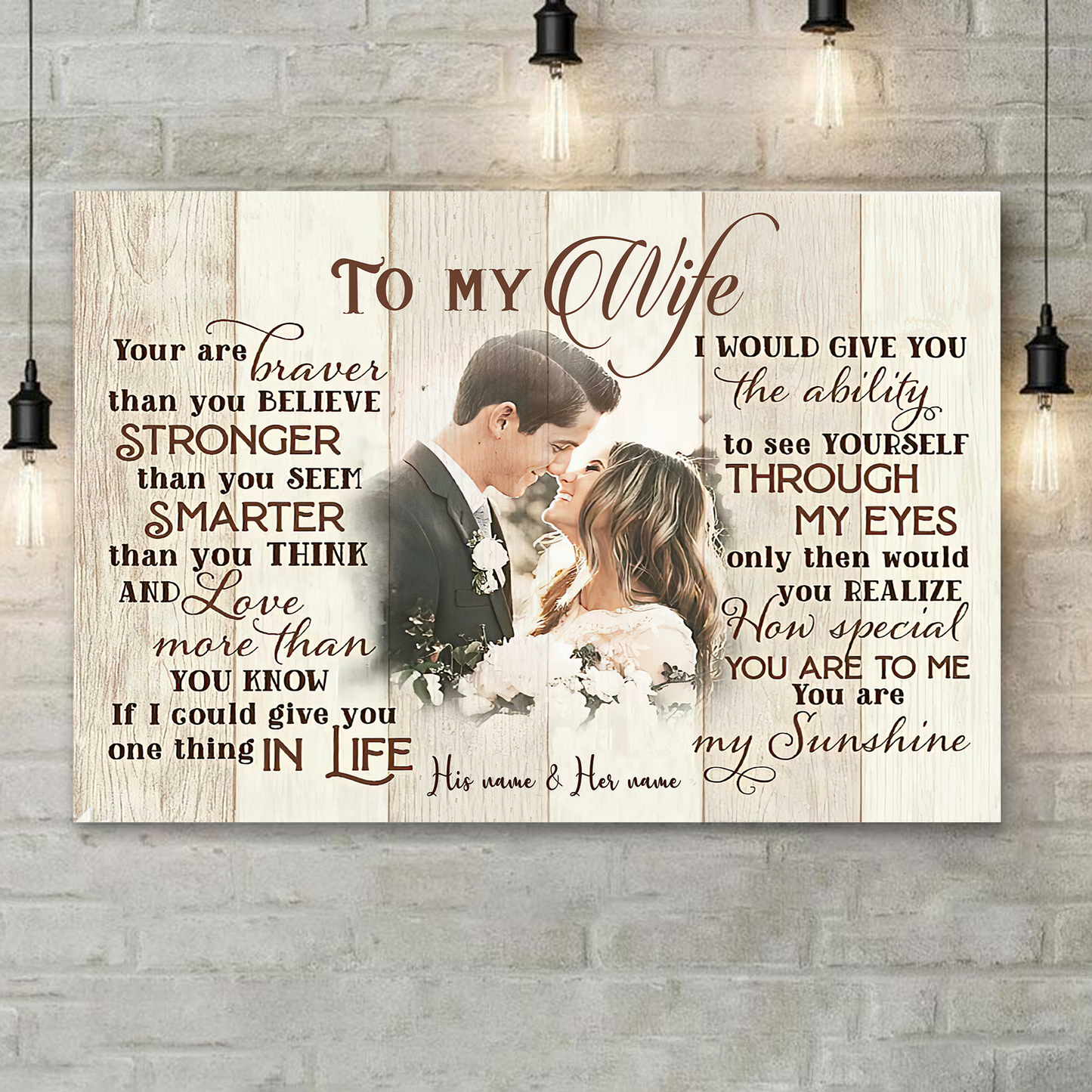 You Are Braver Than You Believe Personalized Canvas Poster Best Gift For Couple Home Decor