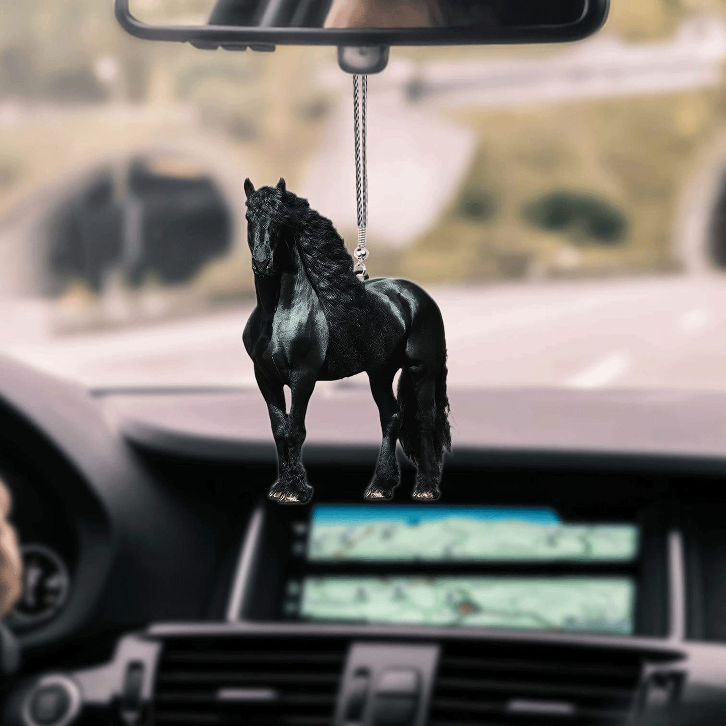 Black Horse Unique Design Car Hanging Ornament Pi27042104