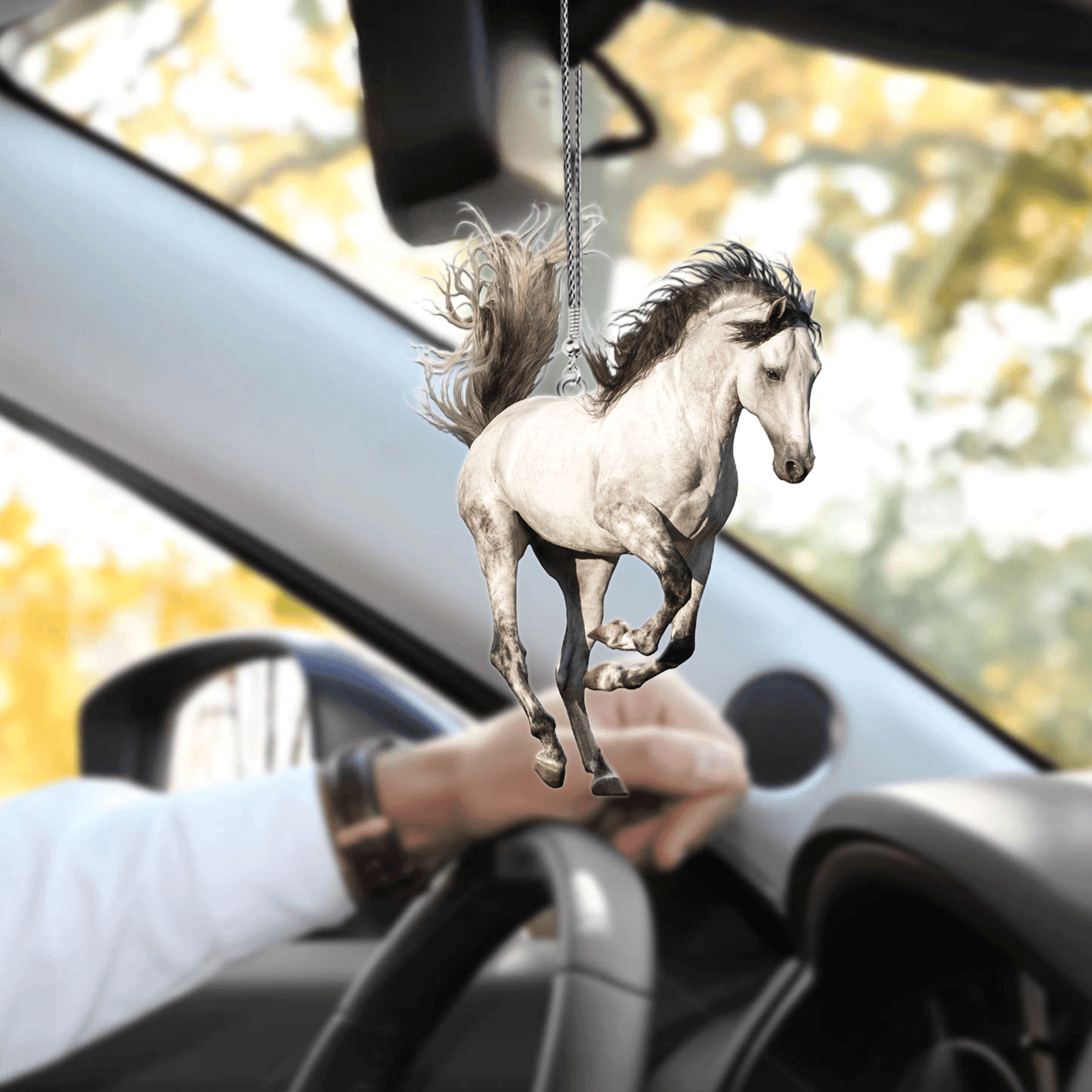 White Horse Unique Design Car Hanging Ornament Pi27042107