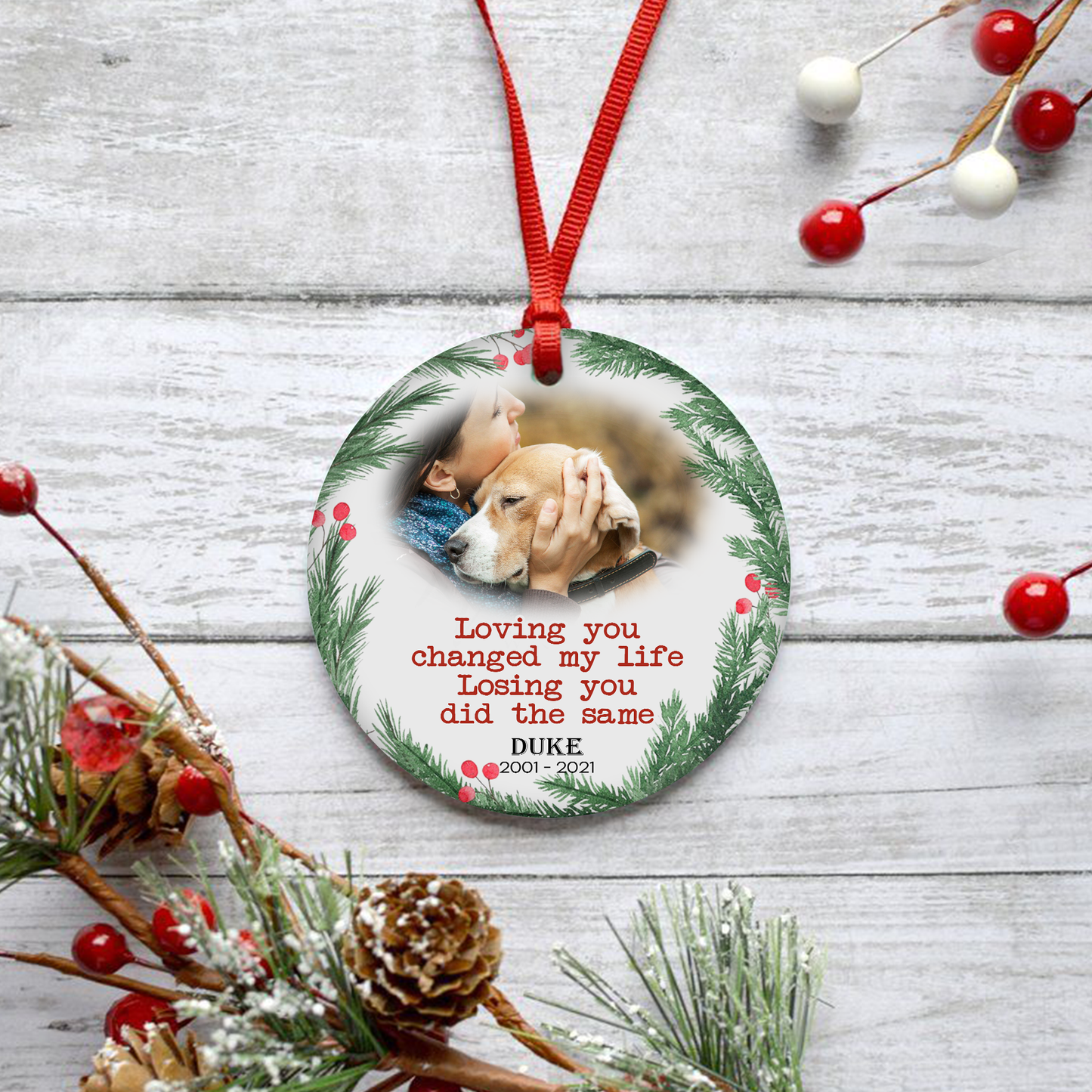 Loving You Changed My Mind Customized Ornament Christmas Gift For Dog Lover Home Decor