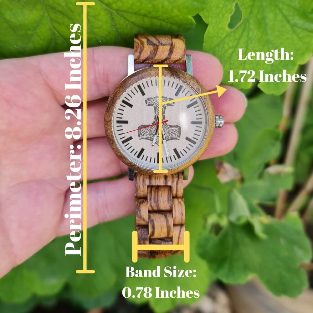 Thor's Hammer Mjölnir Handmade Wooden Watch