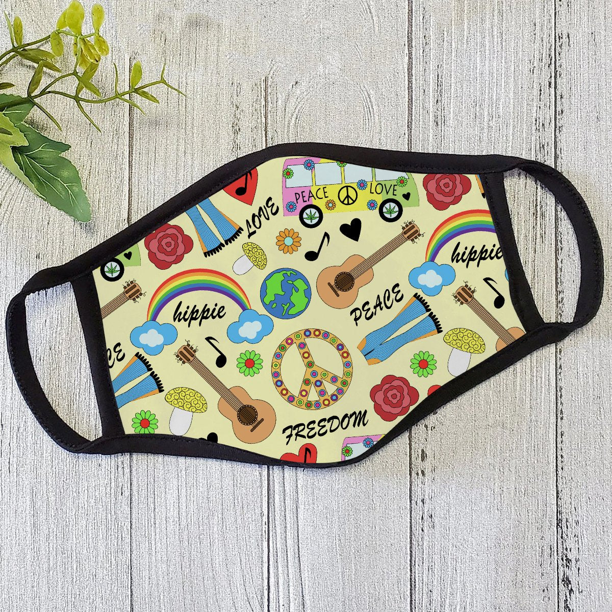 Hippie All Over Print Face Mask PL