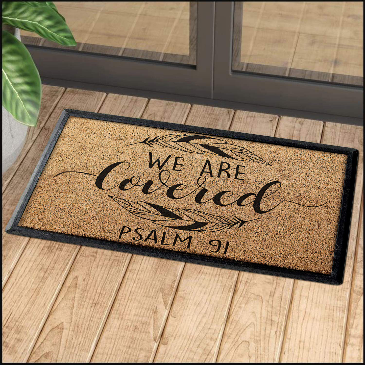 We are Covered Psalm 9 Religious Doormat Welcome Mat, Best Gift For Home Decoration