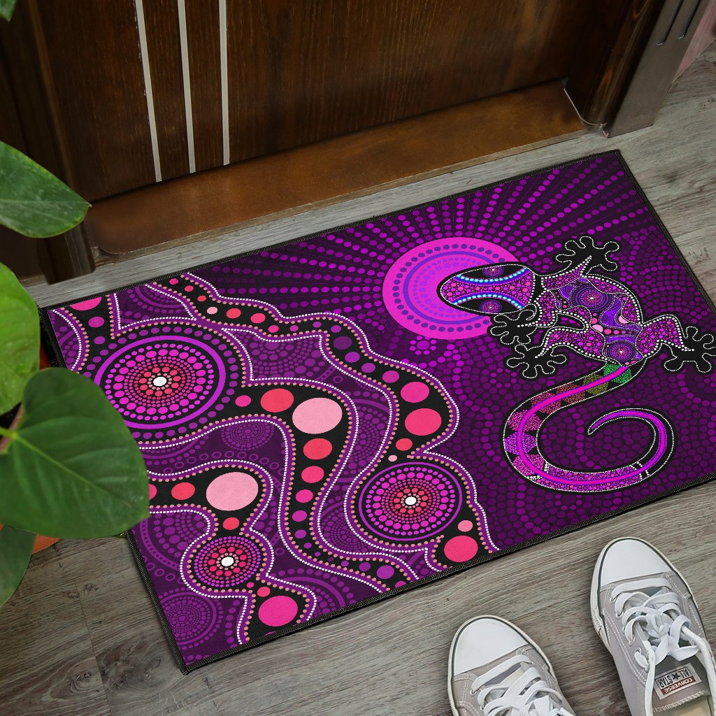 Aboriginal Decors Australian Gifts Purple Lizard Sun Door Mat