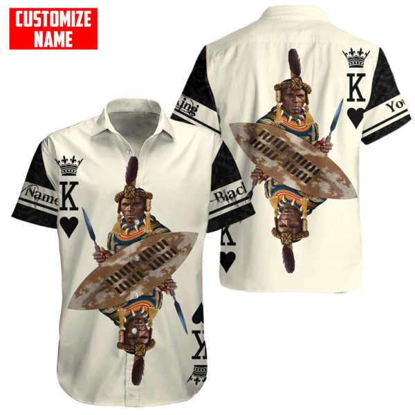 African Culture Black King Zulu Unisex Hoodie ML Personalize Name