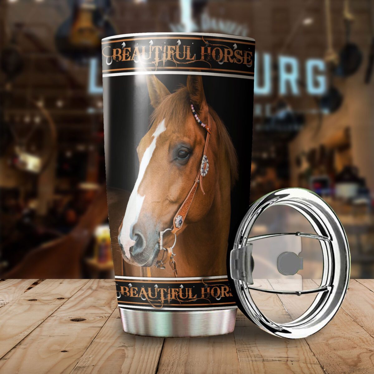 Beautiful Horse Stainless Steel Tumbler