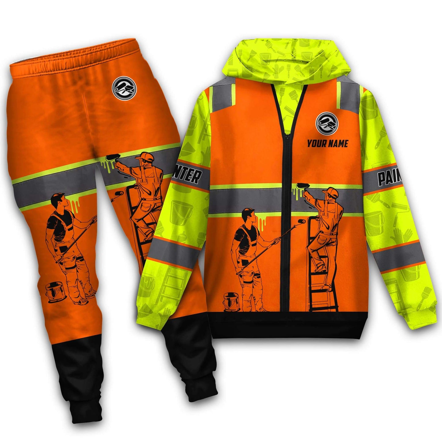 Tmarctee Customized Name House Painter 3D All Over Printed Combo Hoodie + Sweatpant HP25 NTN01112102