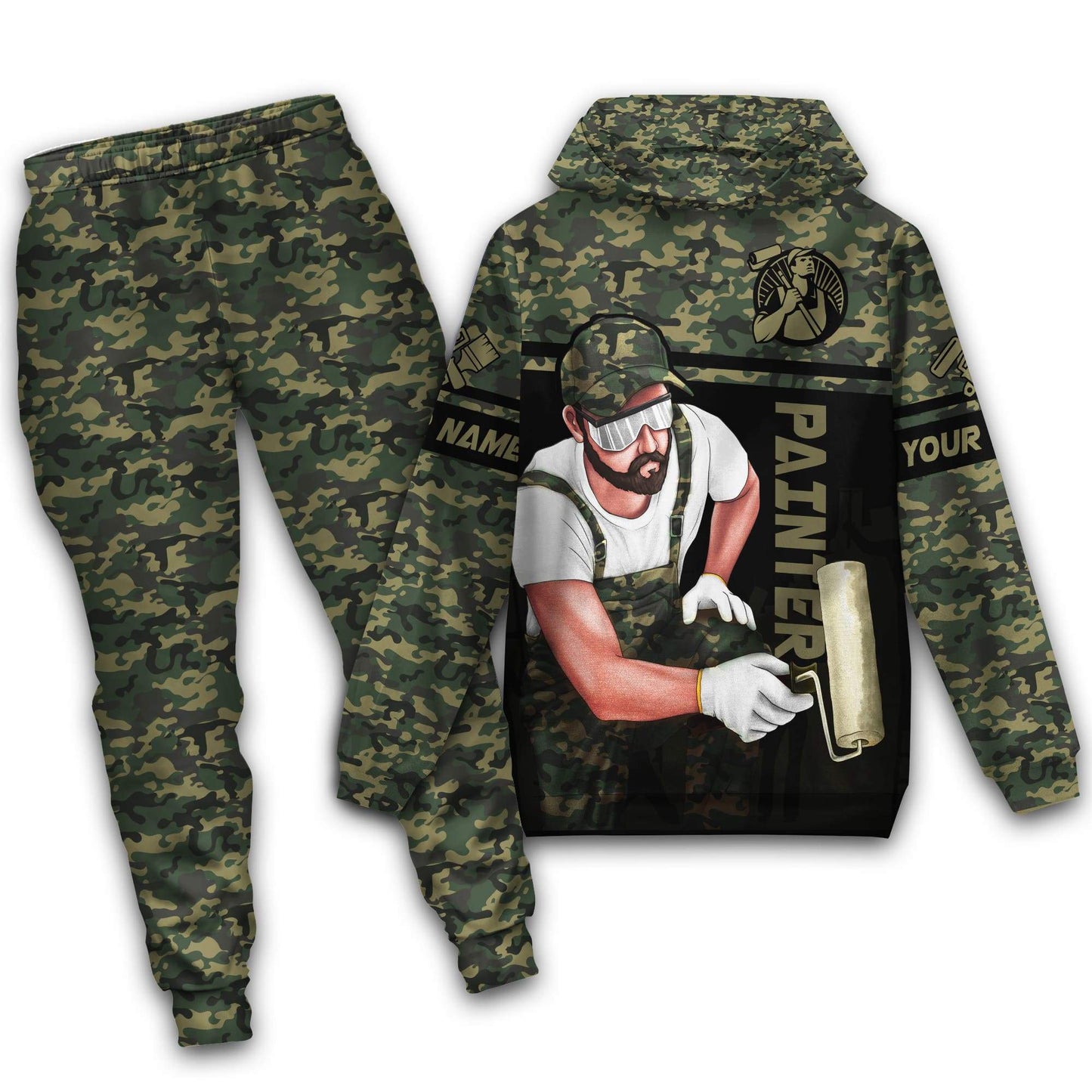 Tmarctee Customized Name House Painter 3D All Over Printed Combo Hoodie + Sweatpant HP28 SN06112104ND