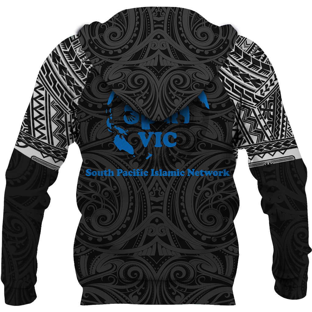 Special Black All Over Hoodie White K4 - Amaze Style™-Apparel