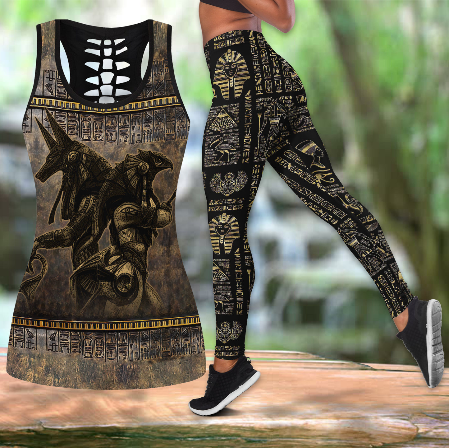 Ancient Egyptian Gods Combo Hollow Tanktop + Legging JJ120301