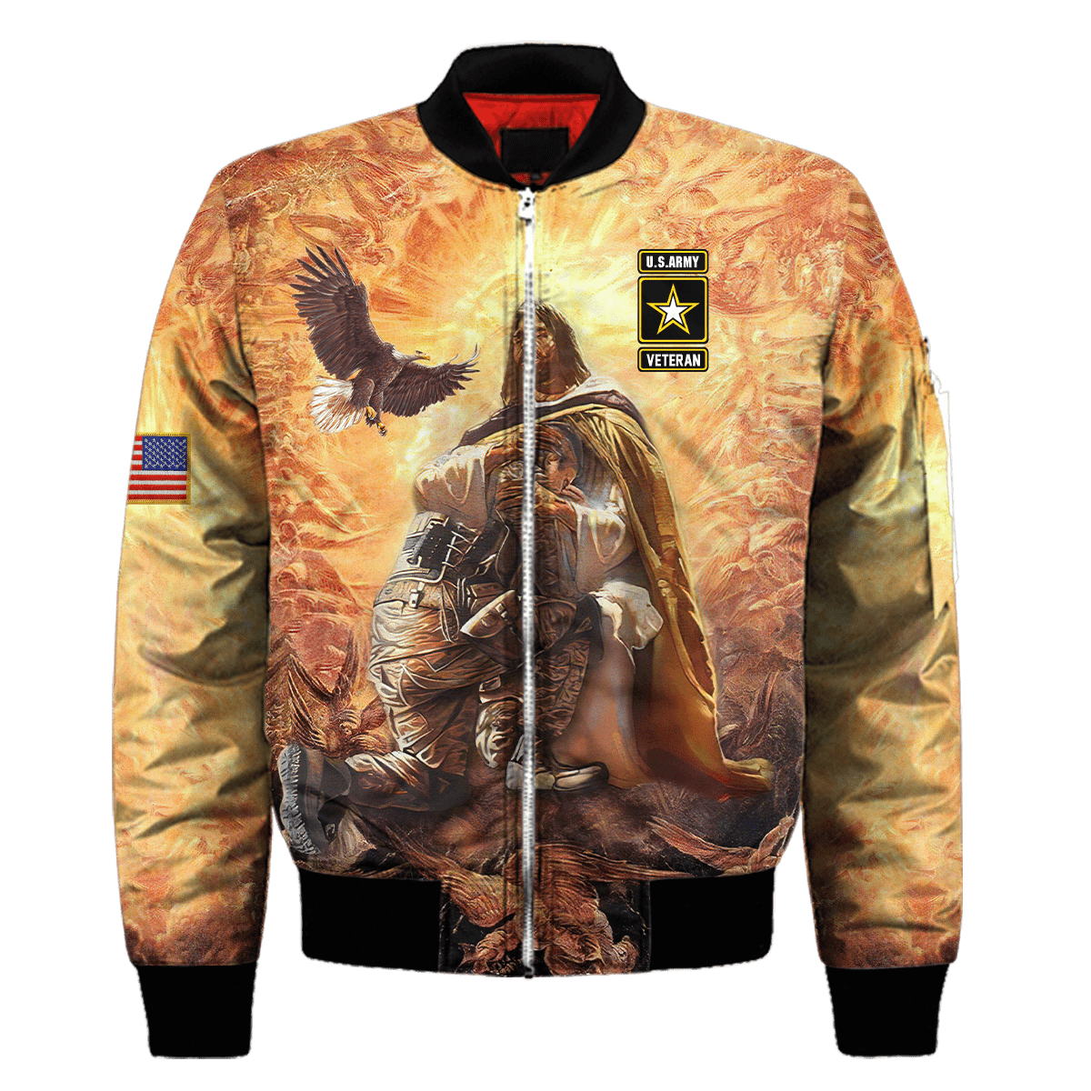 US Army Veteran Jesus 3D All Over Printed Unisex Shirts