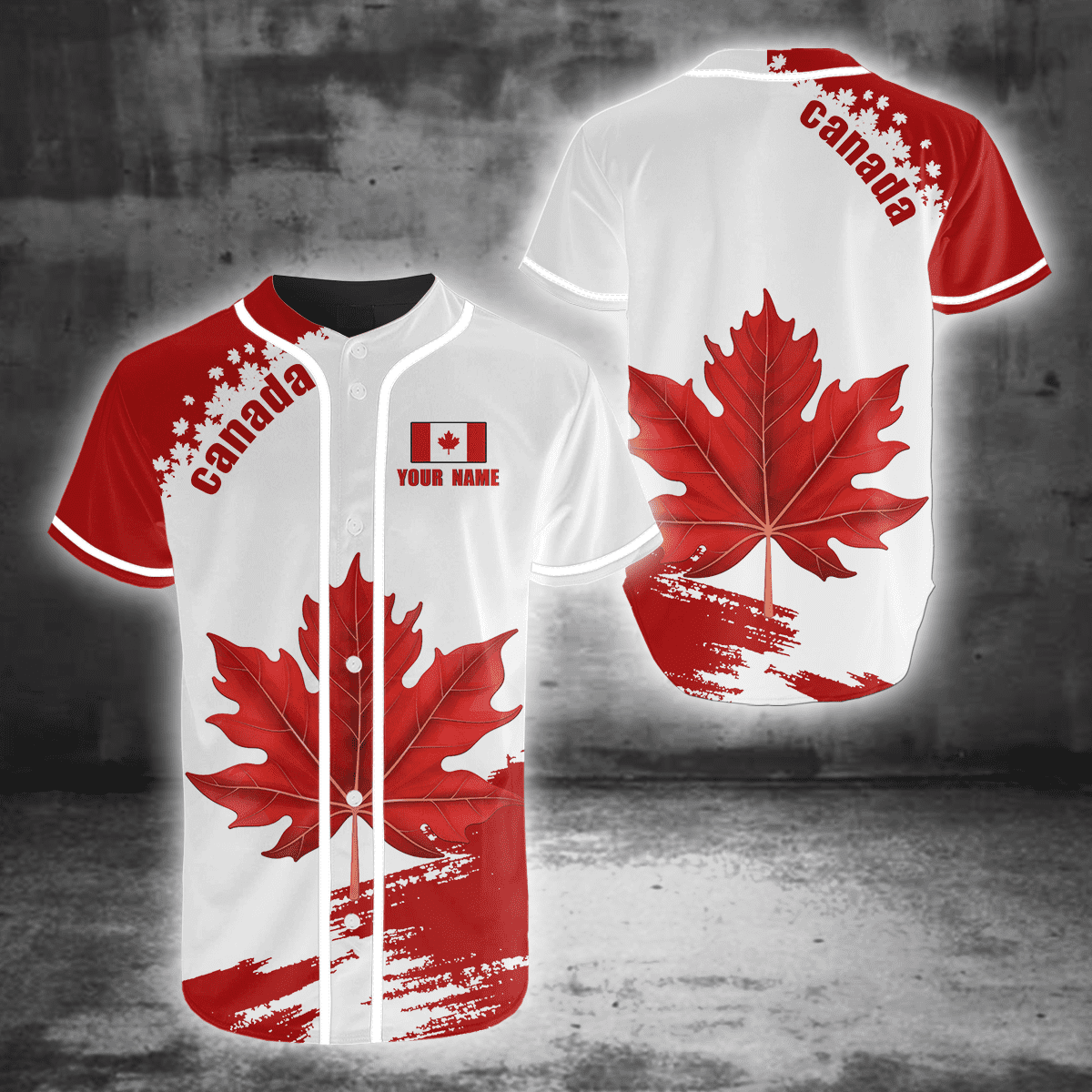 Canada Day No3 Personalized Name Pullover Premium Unisex Baseball Shirt Maple Leaf