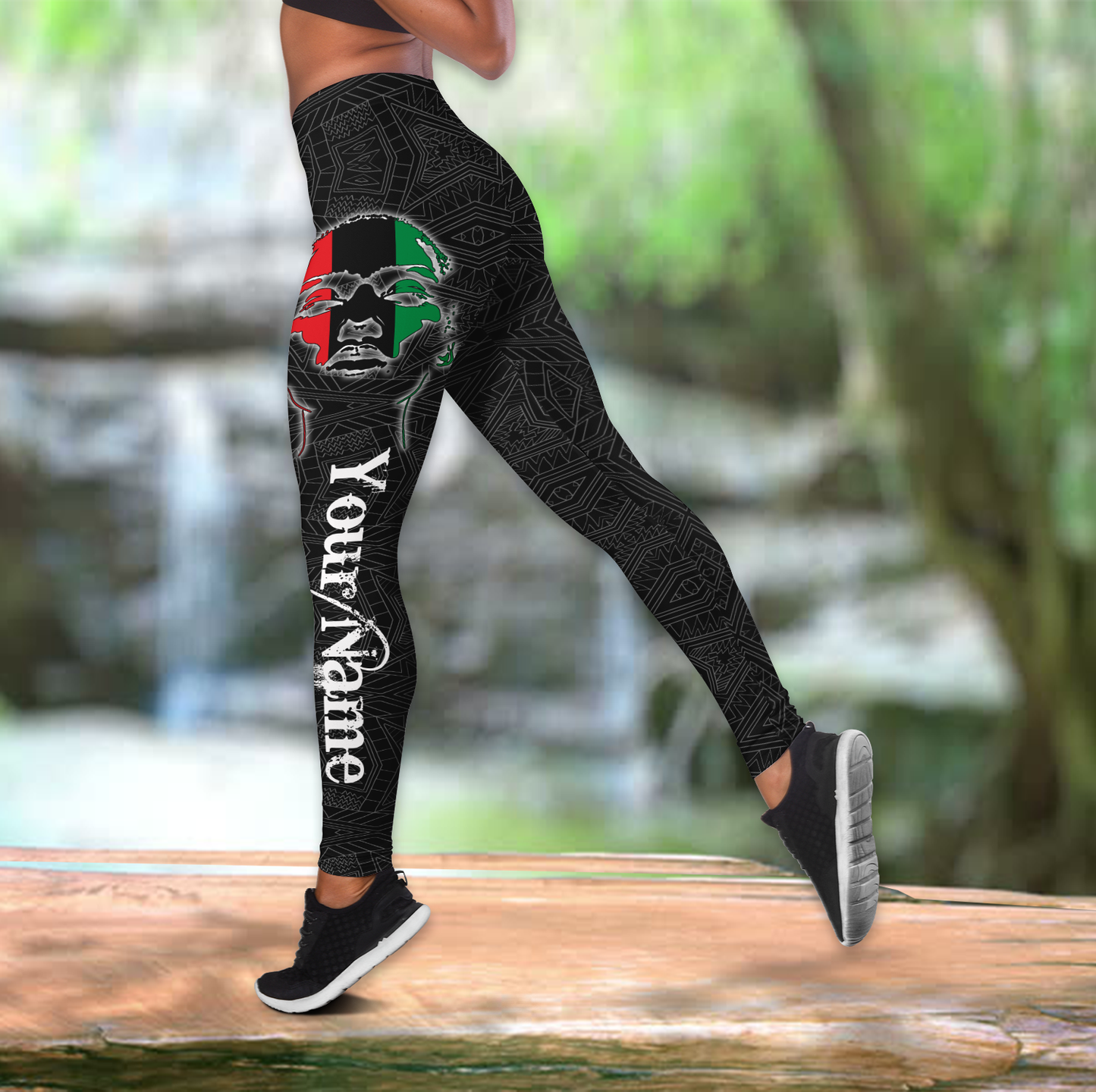 African American 3D print combo legging tanktop JJ20052102 KT