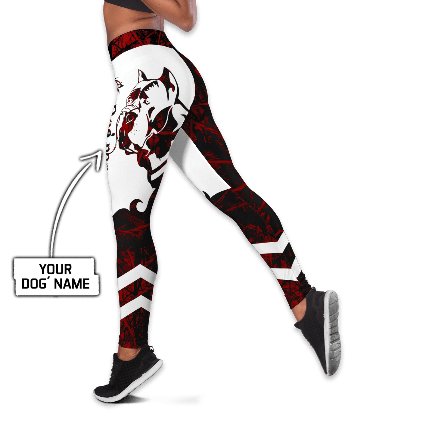Cane Corso Red Tattoos Legging + Hollow Tank Combo