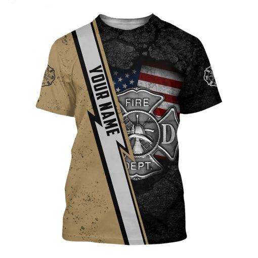 Personalized Name Firefighter 3D All Over Printed Unisex Shirts