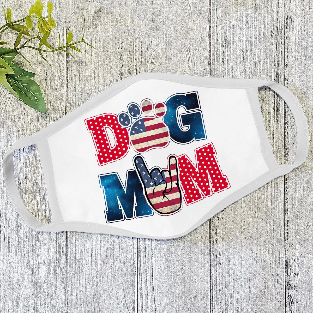 American Dog Mom Face Mask DL