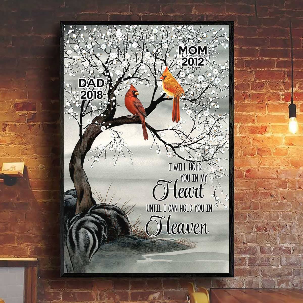 Always On My Mind, Forever In My Heart Customized Photo Canvas Memorial Gifts