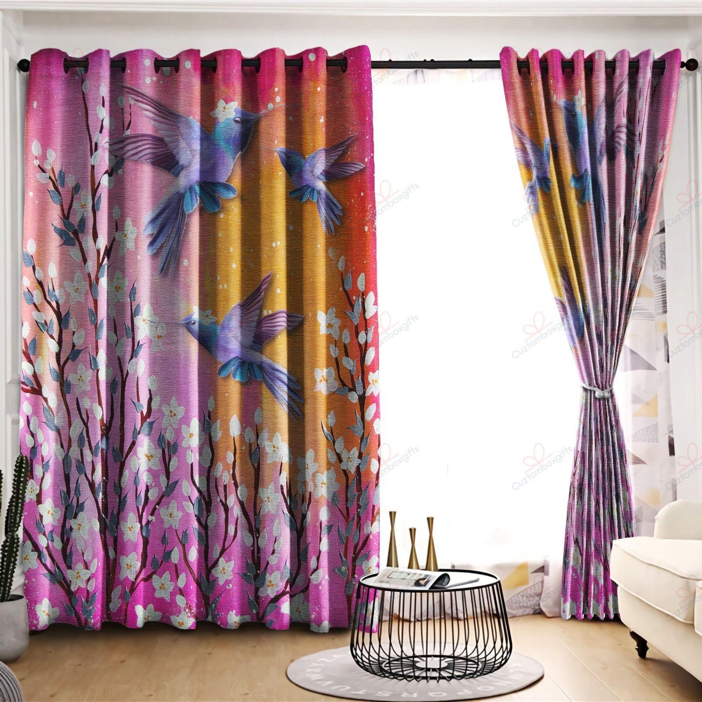 Spring Hummingbird Window Curtains By ML ML120602S