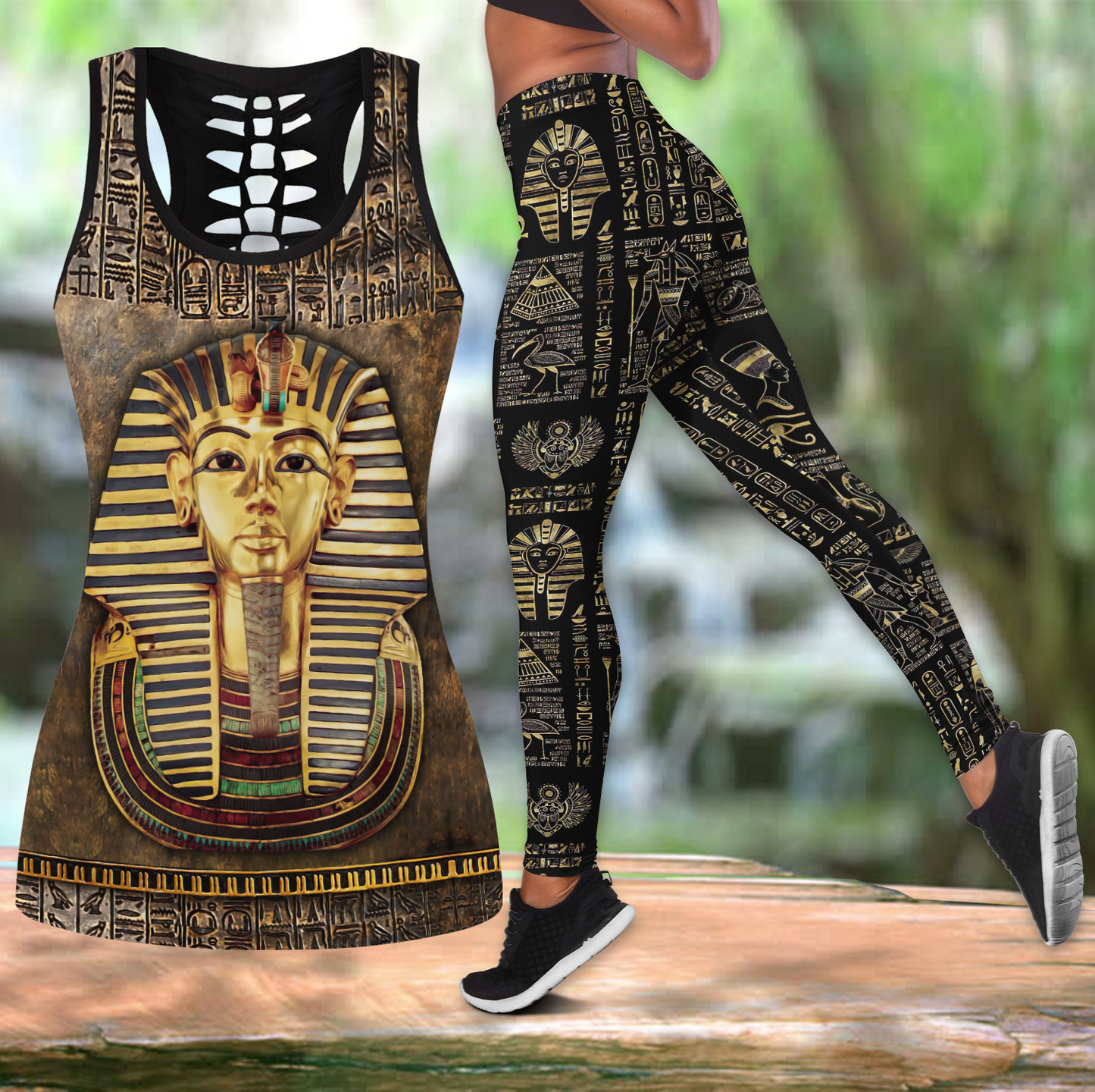 Ancient Egyptian Combo Hollow Tanktop + Legging MP1002