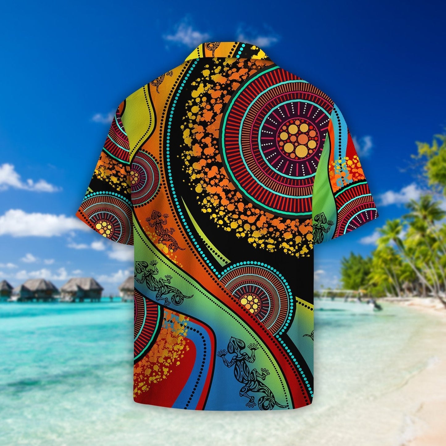 Aboriginal Australia Indigenous Lizard Beach Shirt