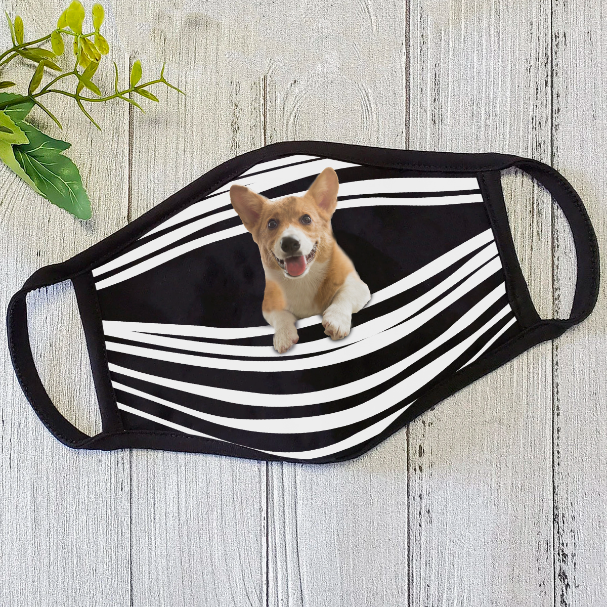 Corgi Stripes All-Over-Print Face Mask DL