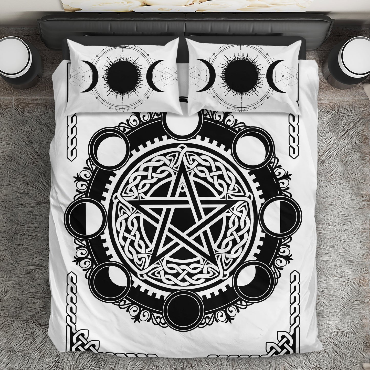 Black & White Wicca Bedding Set NM20061102-Bedding Set-NM-Twin-Vibe Cosy™