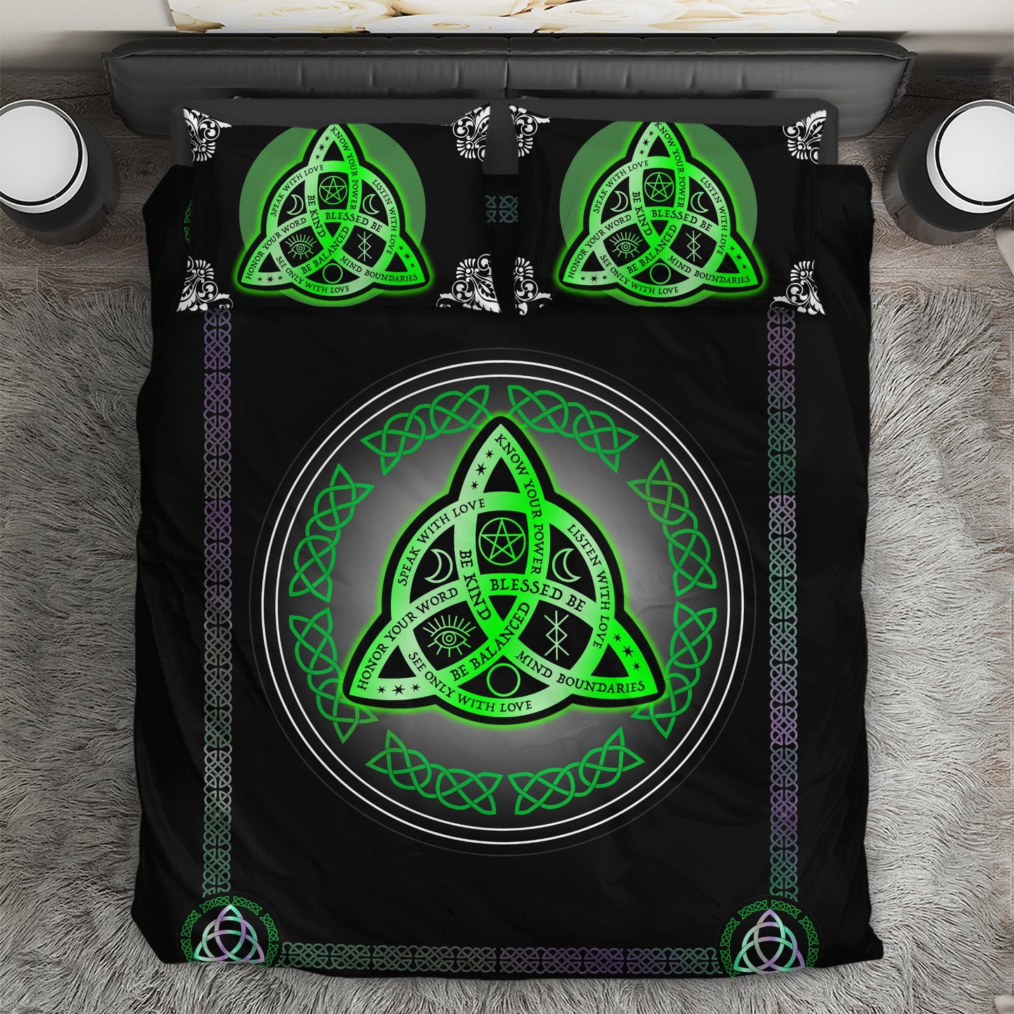 Triquetra Celtic Bedding Set NM20061101-Bedding Set-NM-Twin-Vibe Cosy™