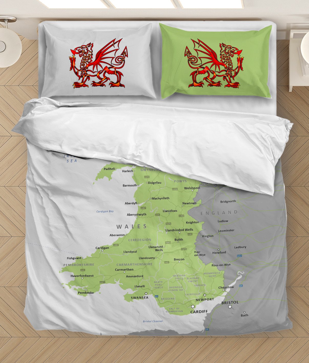 Welsh Map Bedding Set HAC030704-NM-Bedding Set-NM-US Twin-Vibe Cosy™