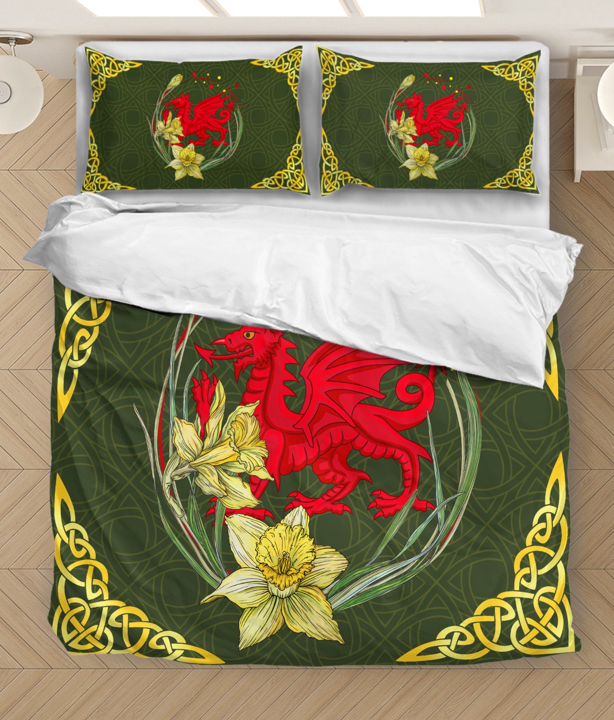Welsh Dragon Bedding Set HAC040701-NM-Bedding Set-NM-US Twin-Vibe Cosy™