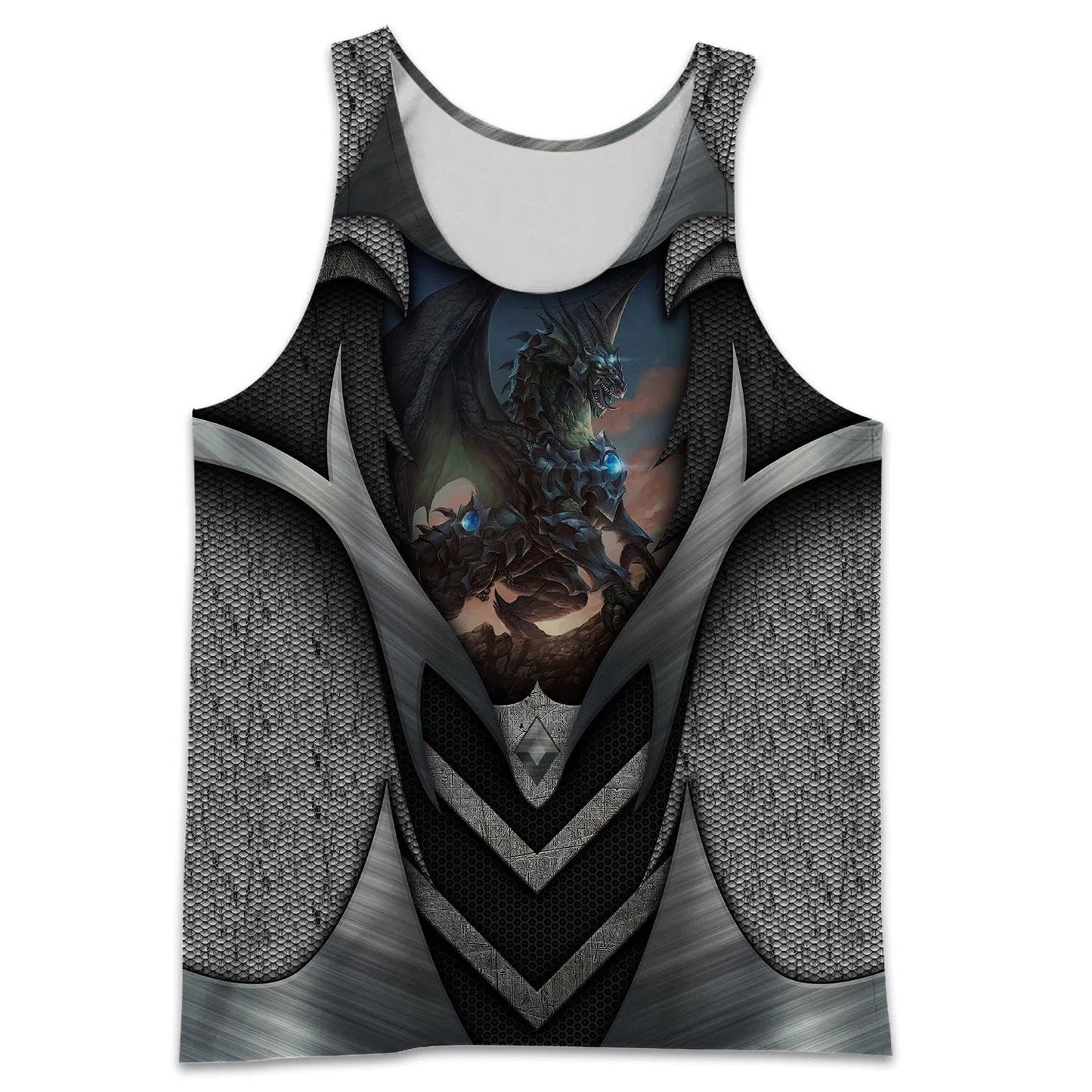 3D Tattoo and Dungeon Dragon Hoodie T Shirt For Men and Women NM050951-Apparel-NM-Tank Top-S-Vibe Cosy™