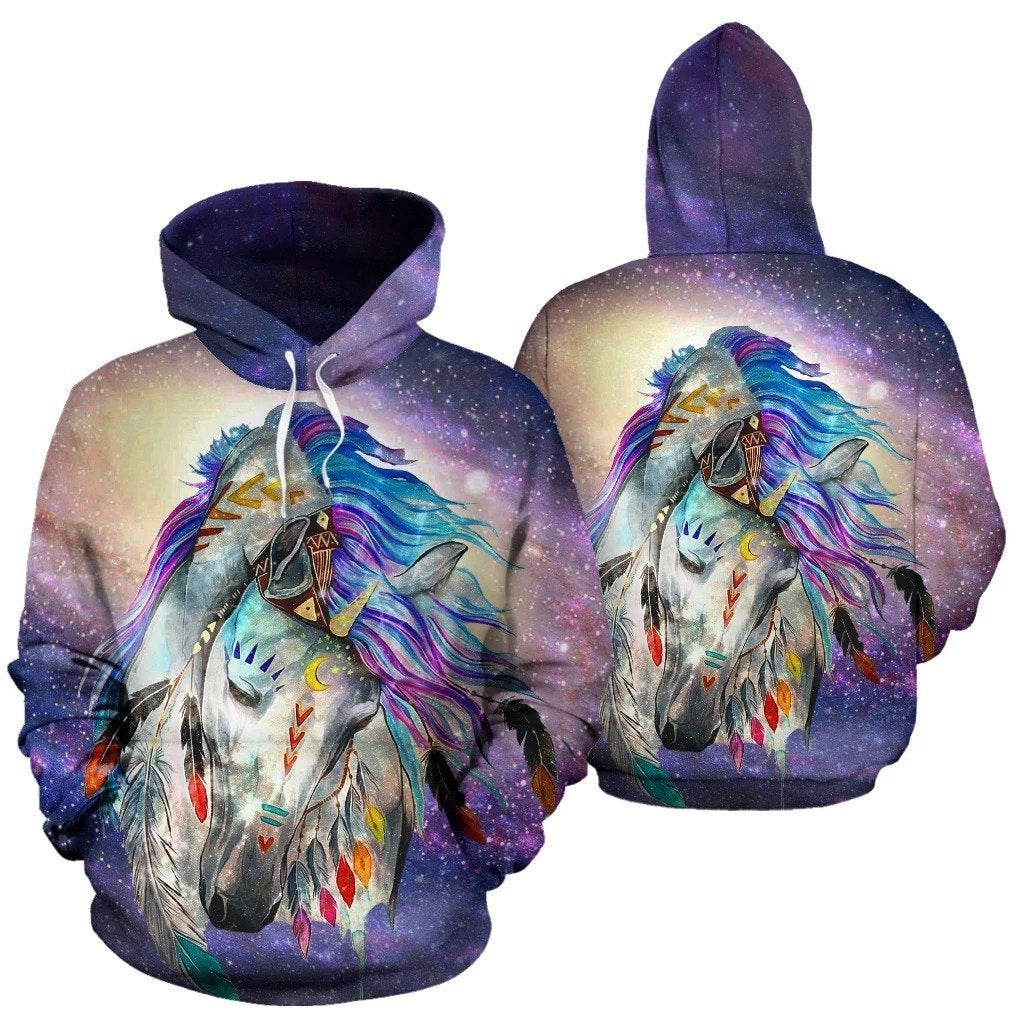 3D All Over Print Horse Hoodie NM120812-Apparel-NM-Hoodie-S-Vibe Cosy™