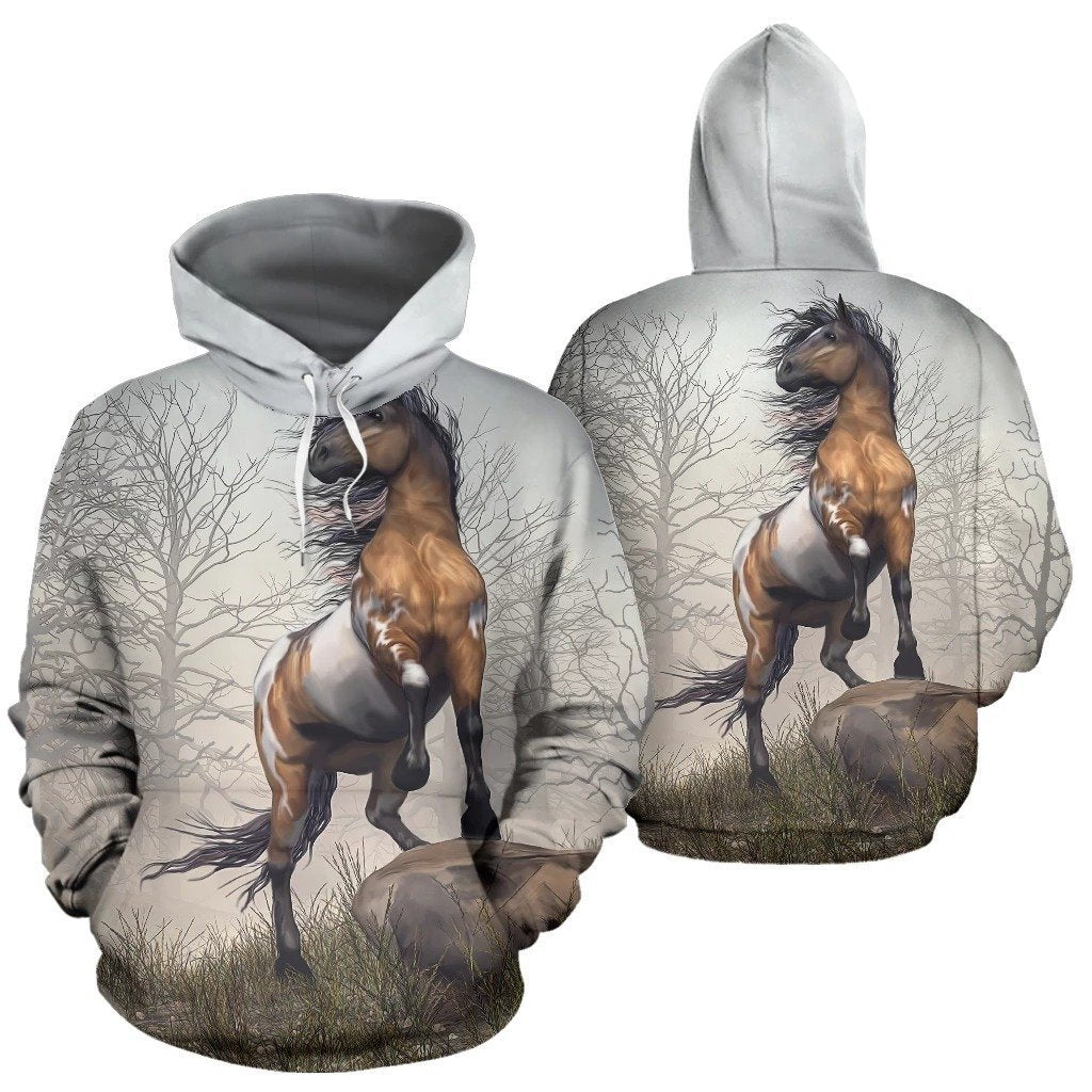 3D All Over Print Horse Hoodie NM120813-Apparel-NM-Hoodie-S-Vibe Cosy™