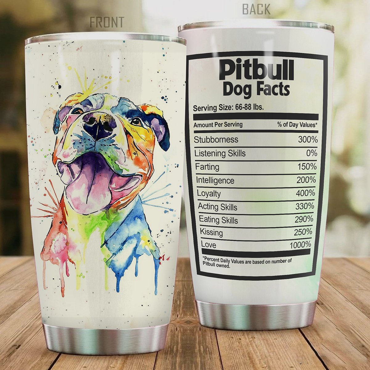 Premium Pitbull Stainless Steel Tumbler