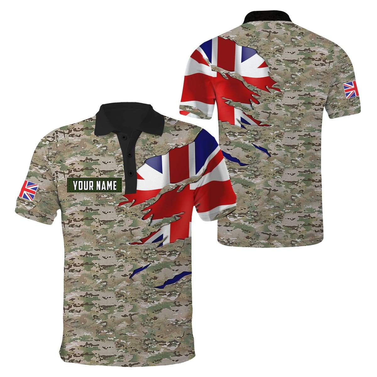 Tmarc Tee Remembrance UK in my heart Camo 3D print shirts